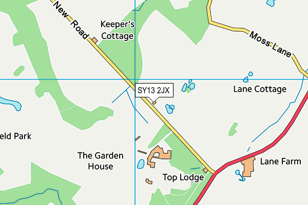 SY13 2JX map - OS VectorMap District (Ordnance Survey)