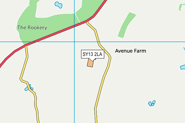 SY13 2LA map - OS VectorMap District (Ordnance Survey)