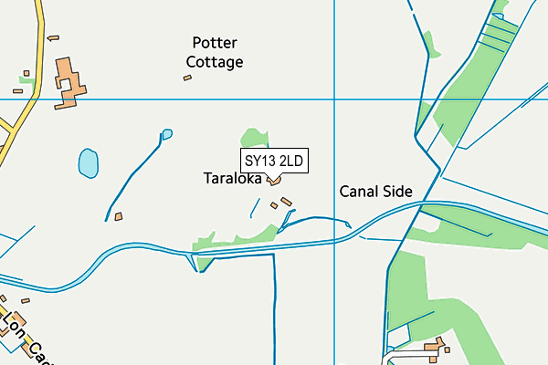 SY13 2LD map - OS VectorMap District (Ordnance Survey)