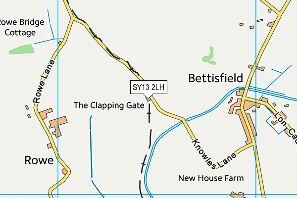 SY13 2LH map - OS VectorMap District (Ordnance Survey)