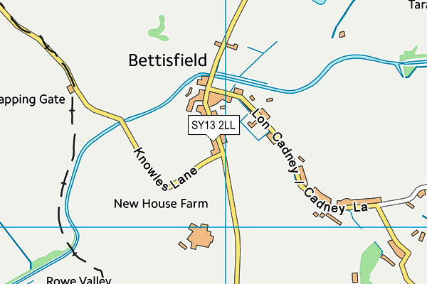 SY13 2LL map - OS VectorMap District (Ordnance Survey)