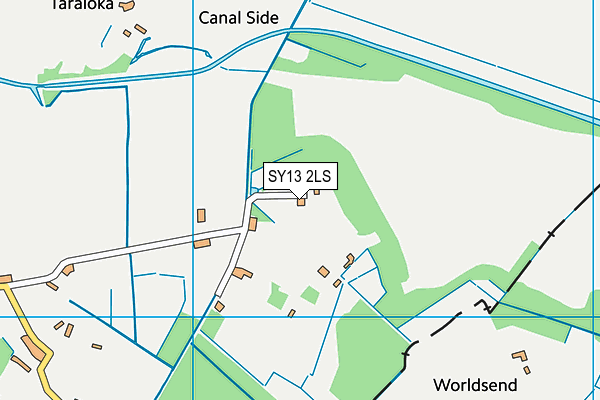 SY13 2LS map - OS VectorMap District (Ordnance Survey)