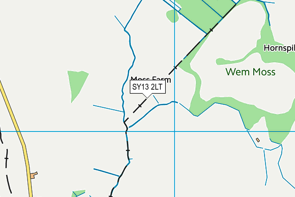 SY13 2LT map - OS VectorMap District (Ordnance Survey)