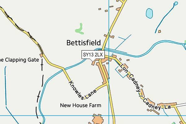 SY13 2LX map - OS VectorMap District (Ordnance Survey)