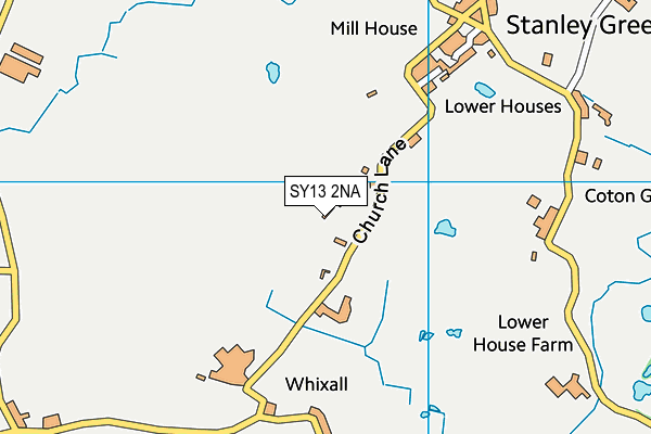 SY13 2NA map - OS VectorMap District (Ordnance Survey)