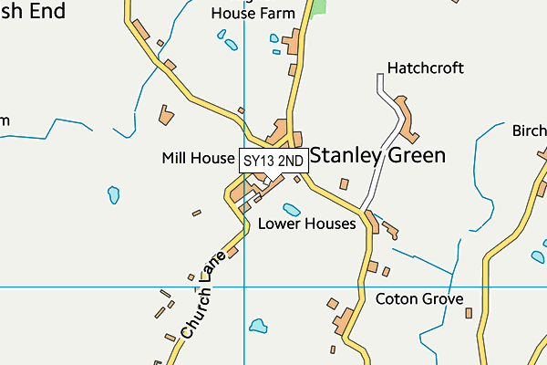 SY13 2ND map - OS VectorMap District (Ordnance Survey)