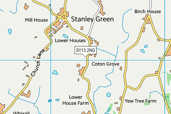 SY13 2NG map - OS VectorMap District (Ordnance Survey)