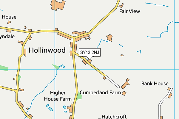 SY13 2NJ map - OS VectorMap District (Ordnance Survey)