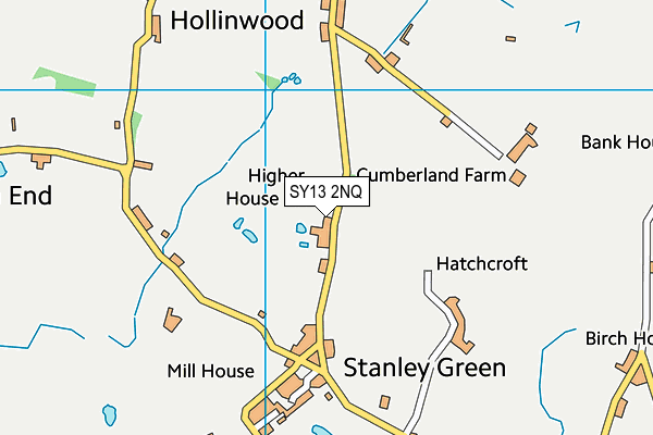 SY13 2NQ map - OS VectorMap District (Ordnance Survey)