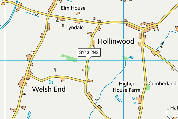 SY13 2NS map - OS VectorMap District (Ordnance Survey)