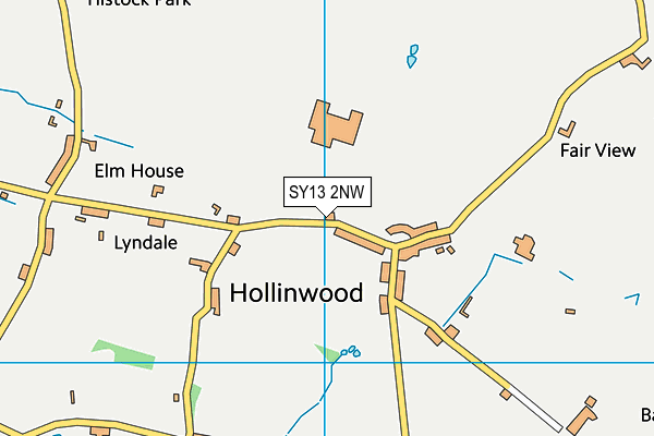 SY13 2NW map - OS VectorMap District (Ordnance Survey)