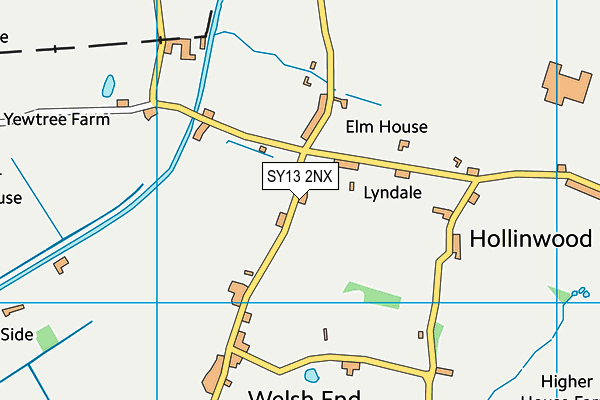 SY13 2NX map - OS VectorMap District (Ordnance Survey)