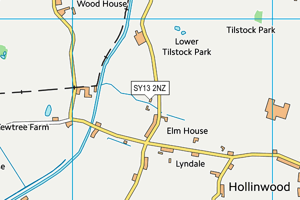 SY13 2NZ map - OS VectorMap District (Ordnance Survey)