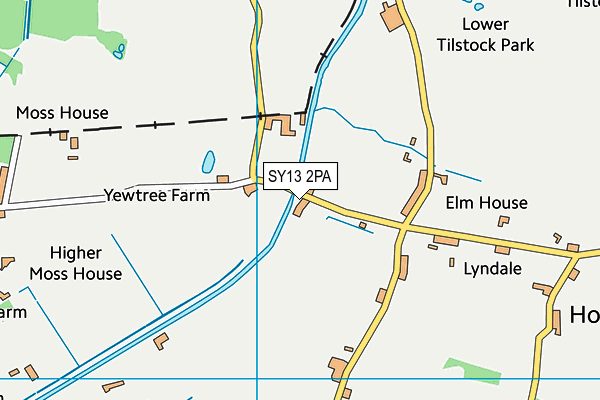 SY13 2PA map - OS VectorMap District (Ordnance Survey)