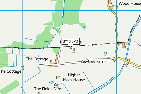 SY13 2PD map - OS VectorMap District (Ordnance Survey)