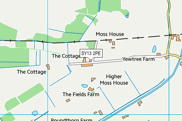 SY13 2PE map - OS VectorMap District (Ordnance Survey)