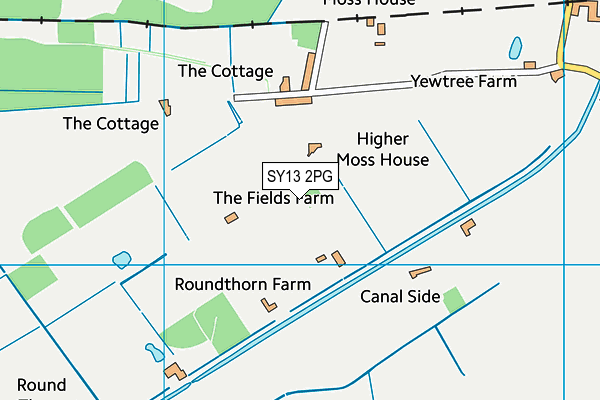 SY13 2PG map - OS VectorMap District (Ordnance Survey)