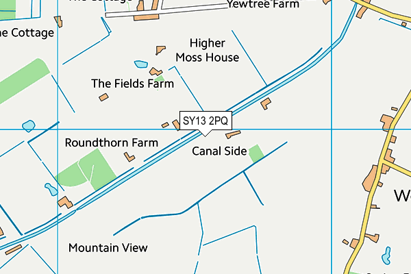 SY13 2PQ map - OS VectorMap District (Ordnance Survey)