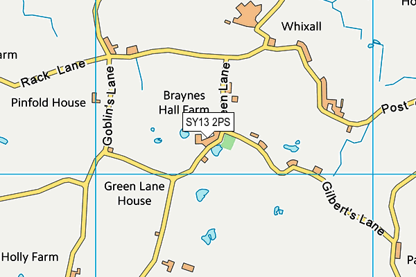 SY13 2PS map - OS VectorMap District (Ordnance Survey)