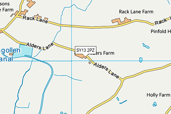 SY13 2PZ map - OS VectorMap District (Ordnance Survey)