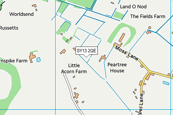 SY13 2QE map - OS VectorMap District (Ordnance Survey)