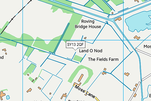 SY13 2QF map - OS VectorMap District (Ordnance Survey)