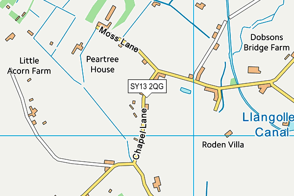 SY13 2QG map - OS VectorMap District (Ordnance Survey)