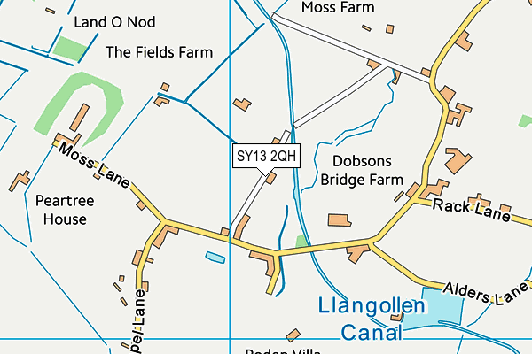 SY13 2QH map - OS VectorMap District (Ordnance Survey)