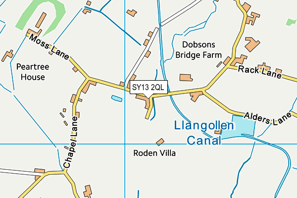 SY13 2QL map - OS VectorMap District (Ordnance Survey)