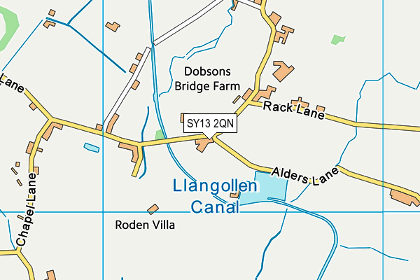 SY13 2QN map - OS VectorMap District (Ordnance Survey)