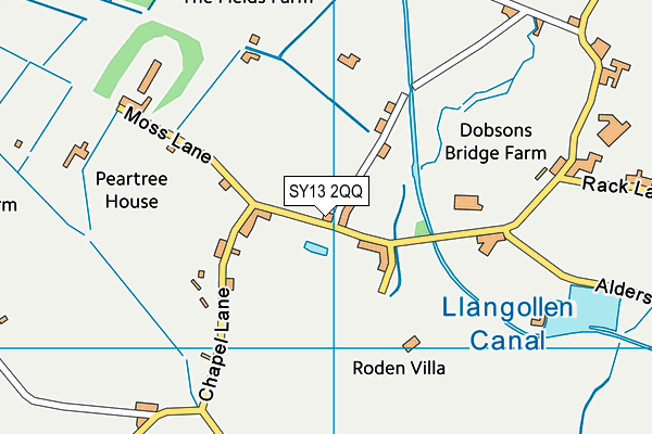 SY13 2QQ map - OS VectorMap District (Ordnance Survey)