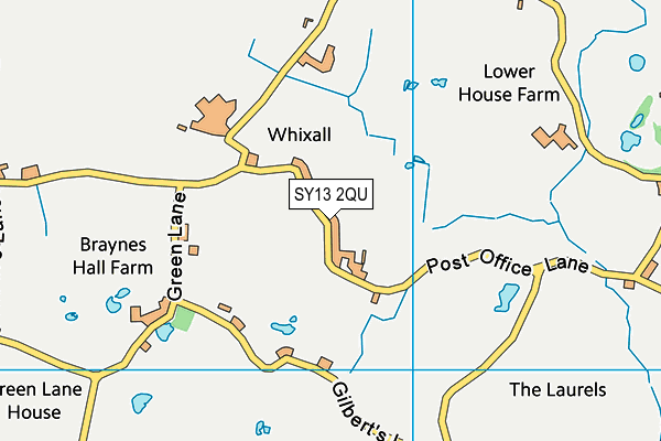 SY13 2QU map - OS VectorMap District (Ordnance Survey)