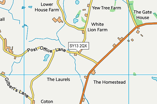 SY13 2QX map - OS VectorMap District (Ordnance Survey)