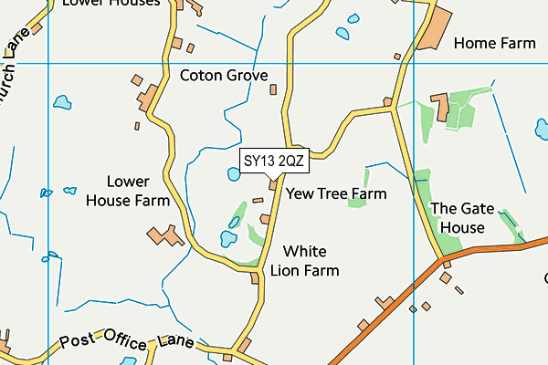 SY13 2QZ map - OS VectorMap District (Ordnance Survey)