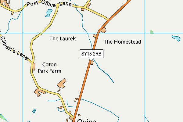 SY13 2RB map - OS VectorMap District (Ordnance Survey)