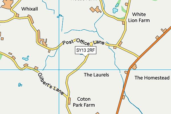 SY13 2RF map - OS VectorMap District (Ordnance Survey)