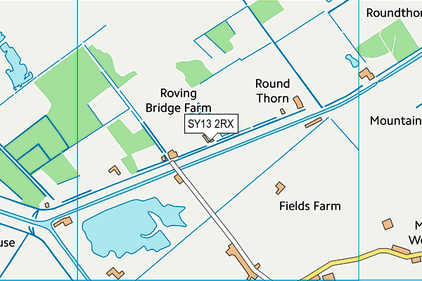 SY13 2RX map - OS VectorMap District (Ordnance Survey)