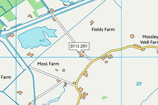 SY13 2RY map - OS VectorMap District (Ordnance Survey)