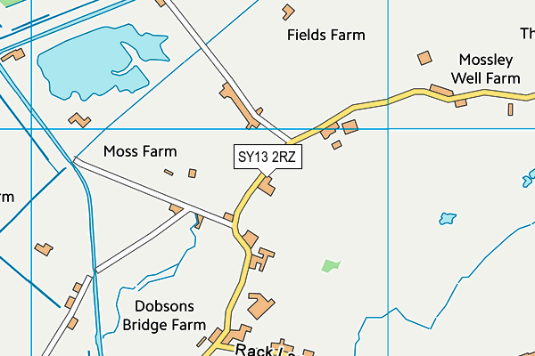 SY13 2RZ map - OS VectorMap District (Ordnance Survey)