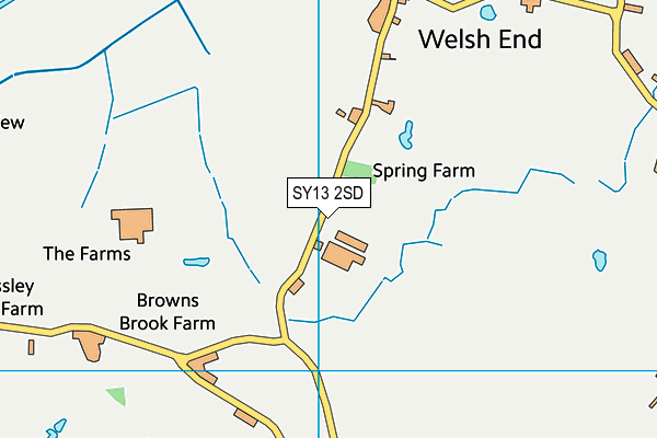 SY13 2SD map - OS VectorMap District (Ordnance Survey)