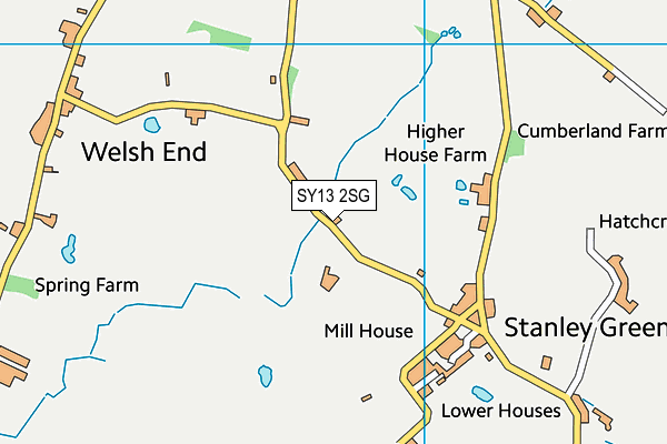 SY13 2SG map - OS VectorMap District (Ordnance Survey)