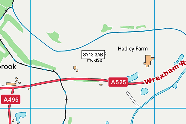 SY13 3AB map - OS VectorMap District (Ordnance Survey)