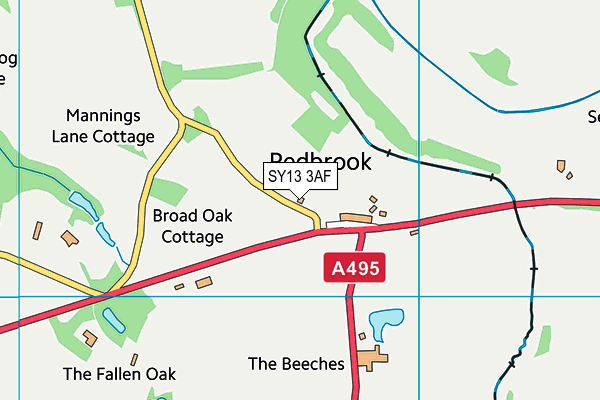 SY13 3AF map - OS VectorMap District (Ordnance Survey)