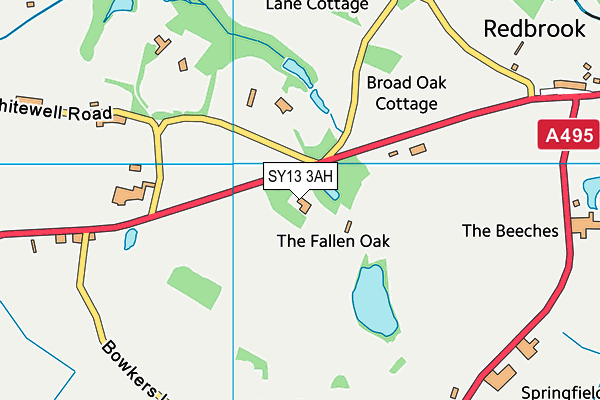 SY13 3AH map - OS VectorMap District (Ordnance Survey)