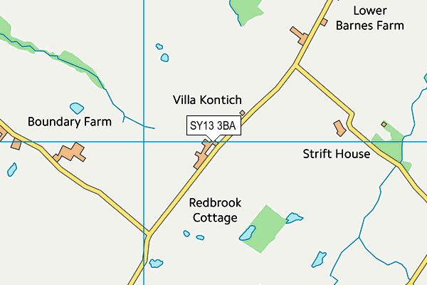 SY13 3BA map - OS VectorMap District (Ordnance Survey)