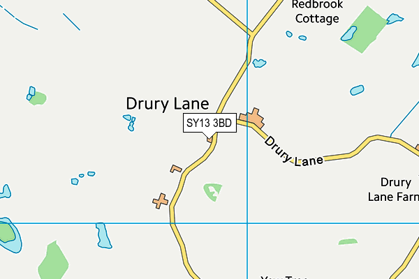 SY13 3BD map - OS VectorMap District (Ordnance Survey)