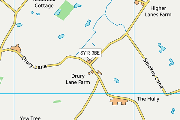 SY13 3BE map - OS VectorMap District (Ordnance Survey)