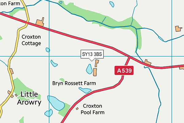 SY13 3BS map - OS VectorMap District (Ordnance Survey)