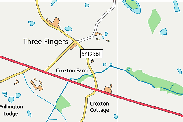 SY13 3BT map - OS VectorMap District (Ordnance Survey)