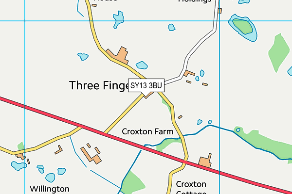 SY13 3BU map - OS VectorMap District (Ordnance Survey)